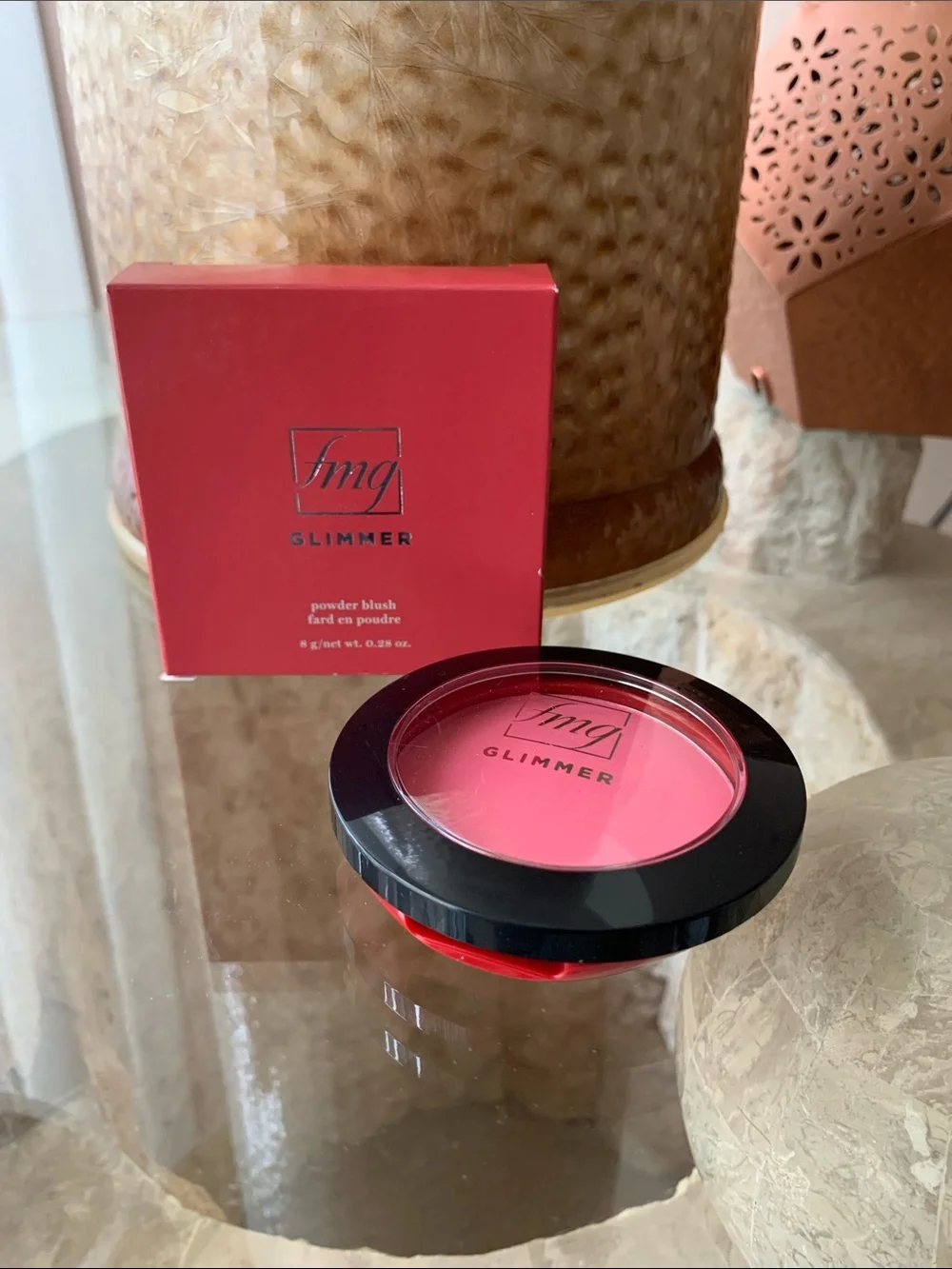 FMG Glimmer Powder Blush (Petal Pink)
